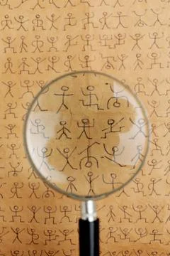 Secret code dancing men Stock Photos