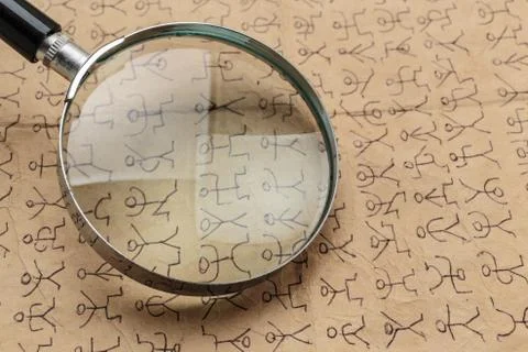 Secret code dancing men Stock Photos