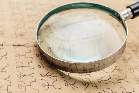 Secret code dancing men Stock Photos