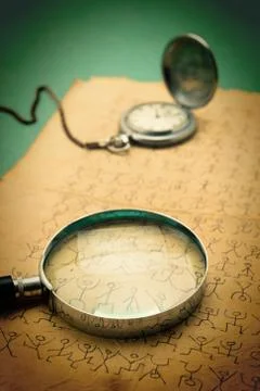 Secret code dancing men Stock Photos