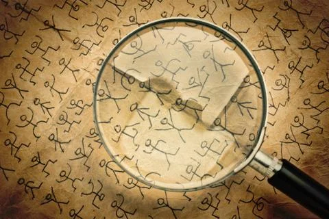 Secret code dancing men Stock Photos