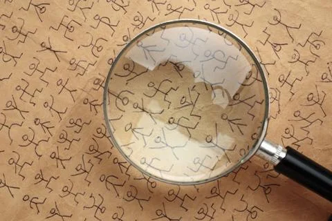 Secret code dancing men Stock Photos