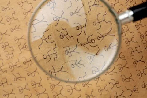 Secret code dancing men Stock Photos