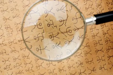 Secret code dancing men Stock Photos