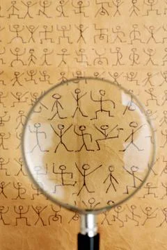 Secret code dancing men Stock Photos