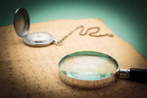 Secret code dancing men Stock Photos