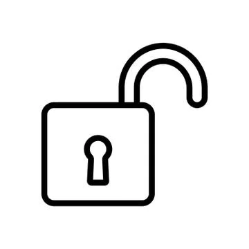 Secret code icon vector outline illustration Stock Illustration