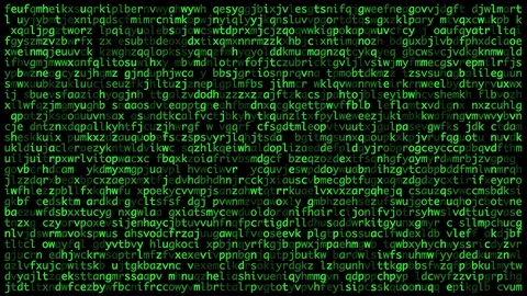 The secret codes on screen, scrolling up. Stock Footage 104121800