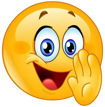 Secret emoticon Stock Illustration