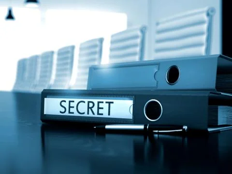 Secret on File Folder. Blurred Image Stock Illustration