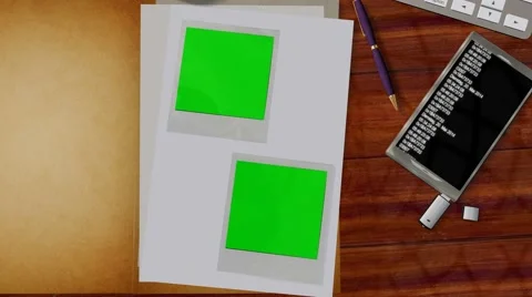 Secret Files opens animation with green screen pictures inside - 4K Ultra HD Stock Footage 41823933
