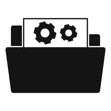 Secret folder innovation icon, simple style Stock Illustration