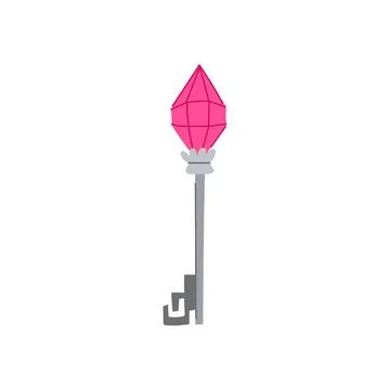 Secret magic key cartoon vector illustration Stock Illustration