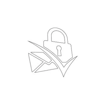 Secret mail. flat vector icon Stock Illustration