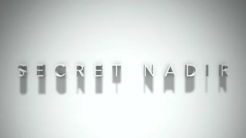 Secret nadir 3D title animation white text on a white background Stock Footage 298899492