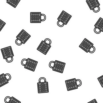 Secret padlock vector seamless pattern Stock Illustration