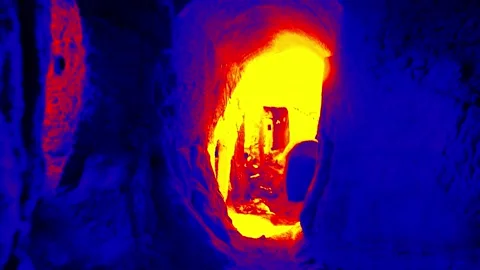 A secret passage between backyards infrared Stock Footage 235585933