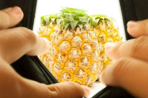 The secret of  pineapple Stock Photos