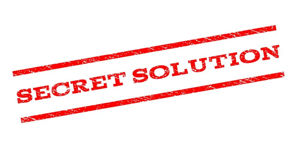Secret Solution Watermark Stamp Stock Illustration
