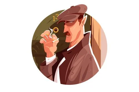 Secret spy man Stock-Illustration