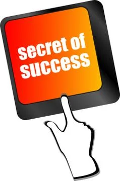 Secret of success button on computer keyboard key Stock Illustration