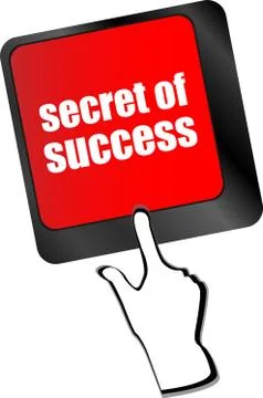 Secret of success button on computer keyboard key Stock Illustration