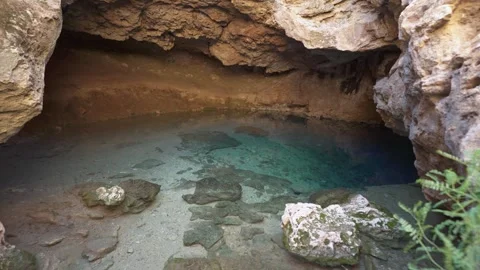 Secret Underground Warm Spring 02 | Hot Spring | 4K Footage Stock Footage 259927193