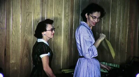 Secretaries COPY MACHINE Women Office Workers 1950s Vintage Film Home Movie 1392 Stock Footage