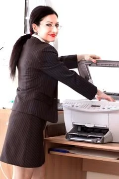 Secretary printing documents Фото