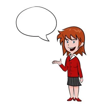 Secretary With Text Stock Illustration