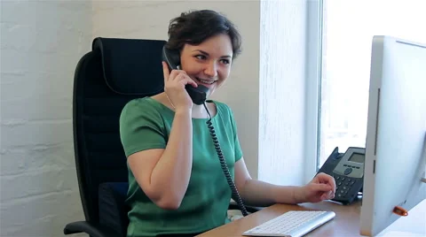 Secretary at work in a office Stock Footage 51168202