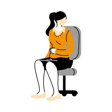 Secretary worker using face mask during pandemic Illustrazione stock