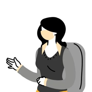 Secretary worker using face mask during pandemic 스톡 일러스트