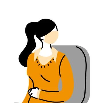 Secretary worker using face mask during pandemic Illustrazione stock