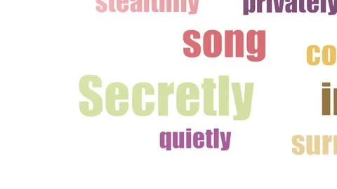 Secretly Tag Cloud Animated Isolated 動画素材 103663095