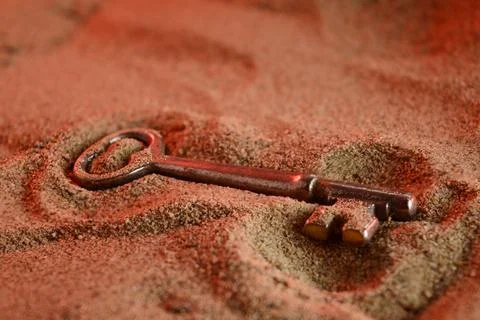 Secrets Buried in Sand Stock Photos
