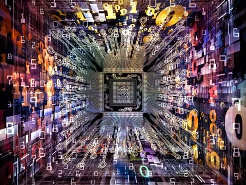 Secrets of Digital Processor Ilustração Stock