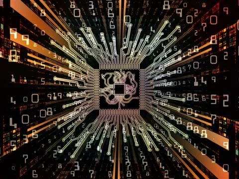 Secrets of Digital Processor Ilustração Stock