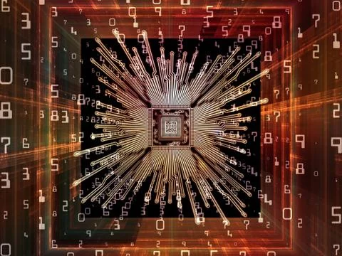 Secrets of Digital Processor Ilustração Stock