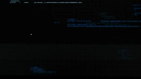 Secrets of programming code on a dark screen at a tech workshop in the evening w Stock Footage 305261104