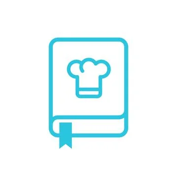 Secrets, recipe cooking notebook. Isolated on white background. From blue i.. Stock Illustration