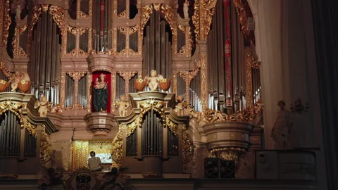 Secrets of Sound from an Ancient Organ Stock Footage 330039196