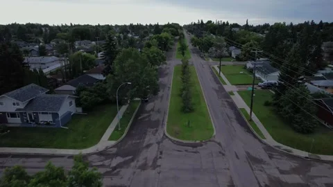 Section of 50th Street in Edmonton, AB Stock Footage 340216723
