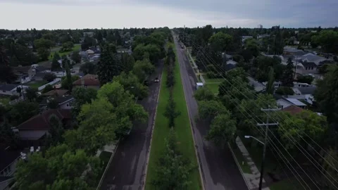 Section of 50th Street in Edmonton, AB Stock Footage 340216732