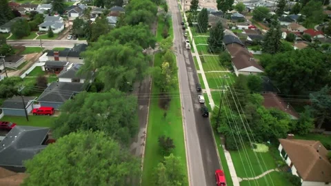 Section of 50th Street in Edmonton, AB Stock Footage 340216757