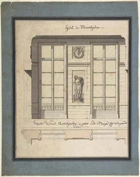 Section and Plan of the Small Dining Room of the Htel de Montholon 178586 J.. Ilustración de archivo