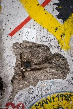 Section of the Berlin Wall in Germany Stock Photos