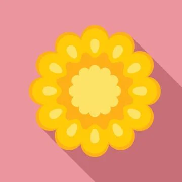 Section corn icon, flat style Stock Illustration