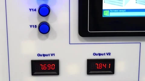 Section of the digital output control panel Stock Footage 249525144