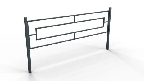Section of the fence 3d illustration render Stock Illustration
